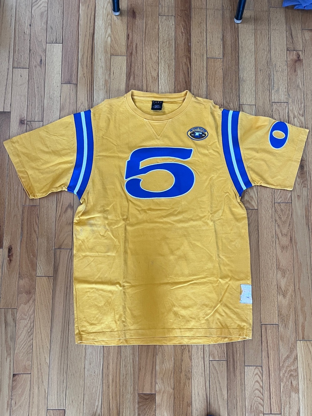 FUBU 1992 Vintage Collection Football Jersey Yellow Pullover Stitched 90s Y2K